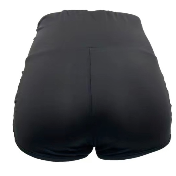 Strappy Black Spandex Workout Shorts (S/M/L) NWT - Picture 5 of 7